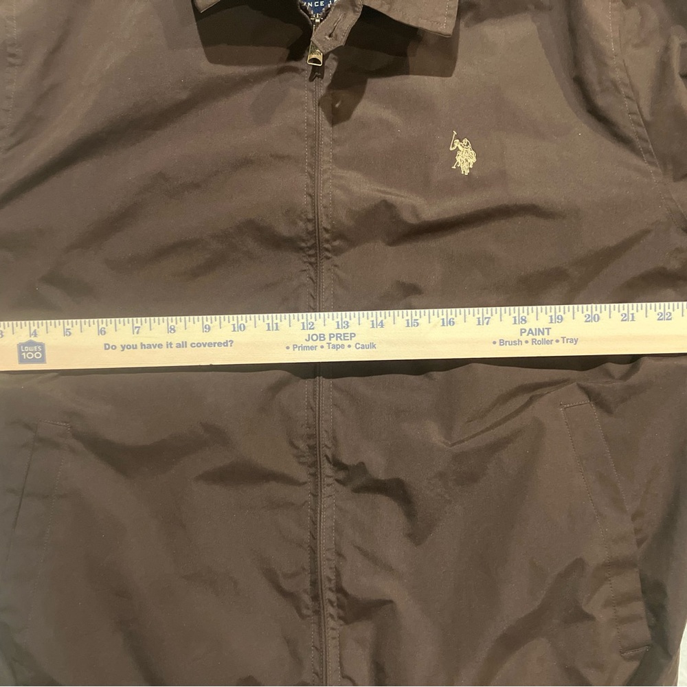 US POLO ASSN.  Men's Brown Bomber Style Jacket Full Zip‎ Fleece Lining Size L - Picture 7 of 9